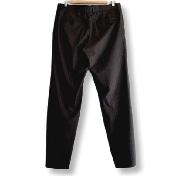 BOSS Hugo Boss Pasolini Movie 100% Wool Pin Stripe Formal Trousers Men's Sz 40 R - Picture 5 of 10